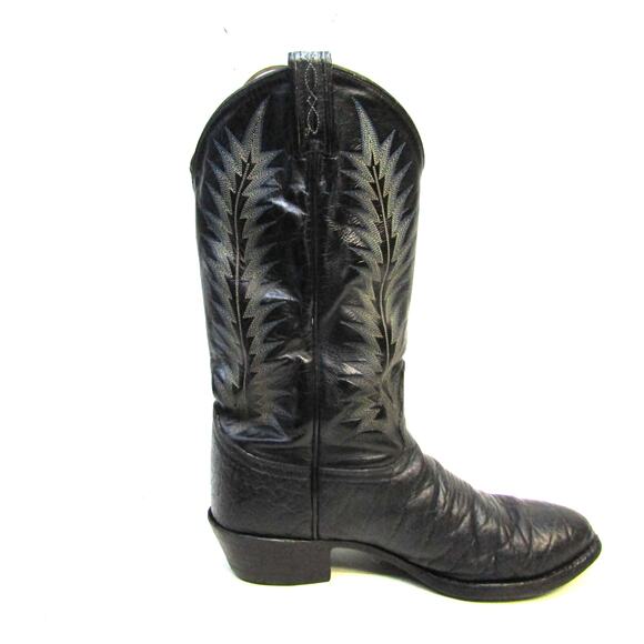 TONY LAMA Mens Size 8.5 EE Black Leather Cowboy Western Boots main image 5